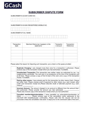 gcash dispute form|Dispute Form .